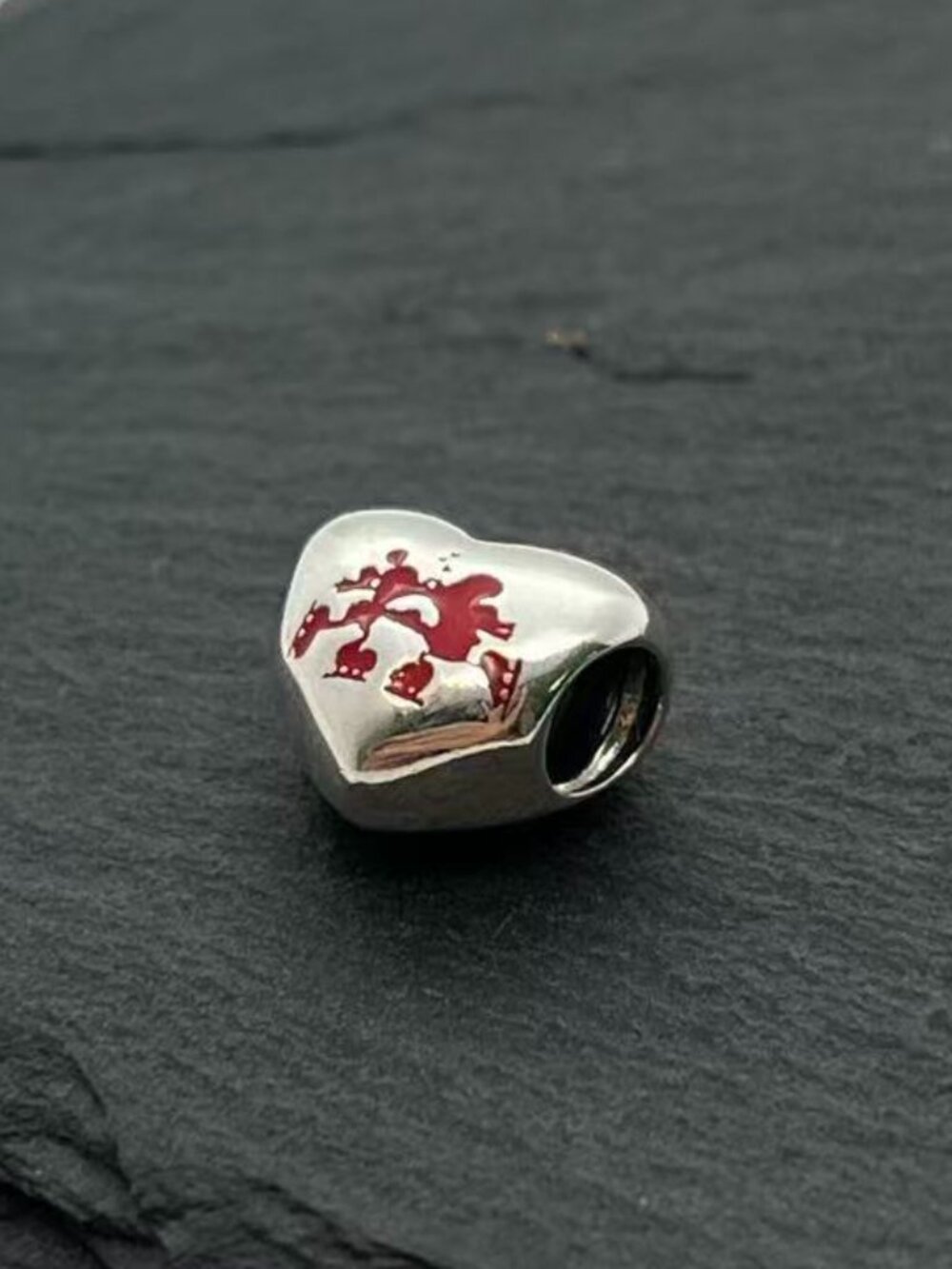 Pandora Disney Mickey & Minnie Love Heart Charm Sterling Silver Jewelry